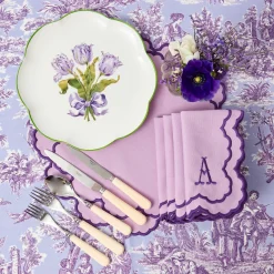Table Linen Sets | Mrs. Alice Monogram<Mrs. Alice Lily Purple Placemats & Napkins (Set of 4)