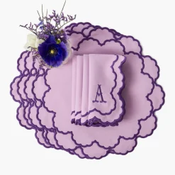 Table Linen Sets | Mrs. Alice Monogram<Mrs. Alice Lily Purple Placemats & Napkins (Set of 4)