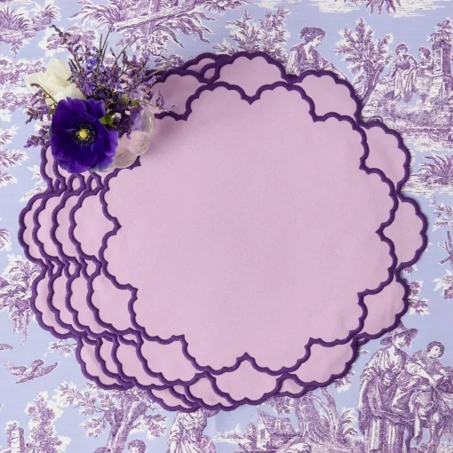 Placemats<Mrs. Alice Lily Purple Placemats (Set of 4)
