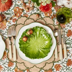 Placemats<Mrs. Alice Lily Sand & Green Placemats (Set of 4)