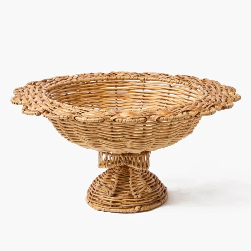 Spring Decorations<Mrs. Alice Luciana Bow Rattan Scalloped Bowl