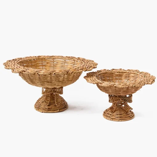 Spring Decorations<Mrs. Alice Luciana Bow Rattan Scalloped Bowl