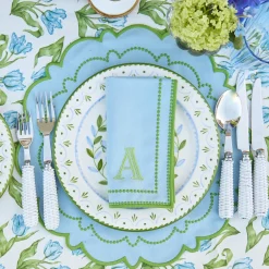 Summer Table Linen | Napkins<Mrs. Alice Mariana Blue & Green Napkins (Set of 4)