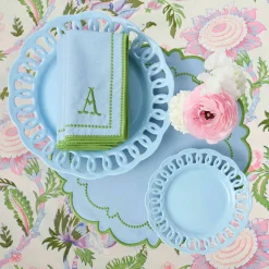 Summer Table Linen | Napkins<Mrs. Alice Mariana Blue & Green Napkins (Set of 4)