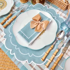 Table Linen Sets | Mrs. Alice Monogram<Mrs. Alice Mariana Duck Egg Placemats & Napkins (Set of 4)