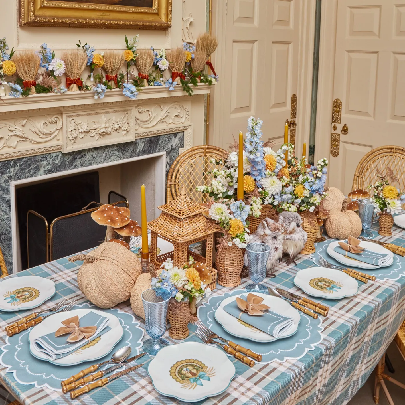 Table Linen Sets | Mrs. Alice Monogram<Mrs. Alice Mariana Duck Egg Placemats & Napkins (Set of 4)