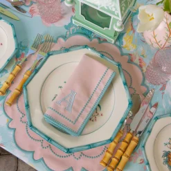 Summer Table Linen | Placemats<Mrs. Alice Mariana Pink & Duck Egg Placemats (Set of 4)