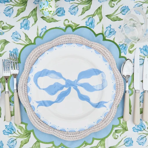 Summer Crockery | Dinner Plates<Mrs. Alice Marilyn Blue Bow Dinner Plate