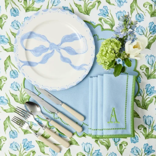 Summer Crockery | Dinner Plates<Mrs. Alice Marilyn Blue Bow Dinner Plate
