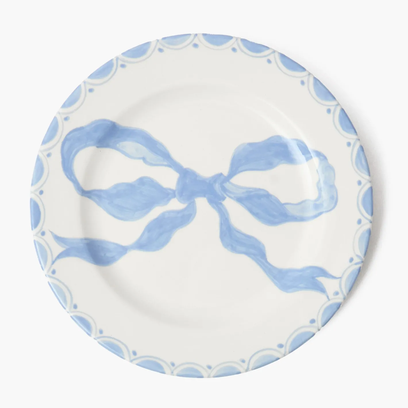 Summer Crockery | Starter Plates<Mrs. Alice Marilyn Blue Bow Starter Plates (Set of 4)