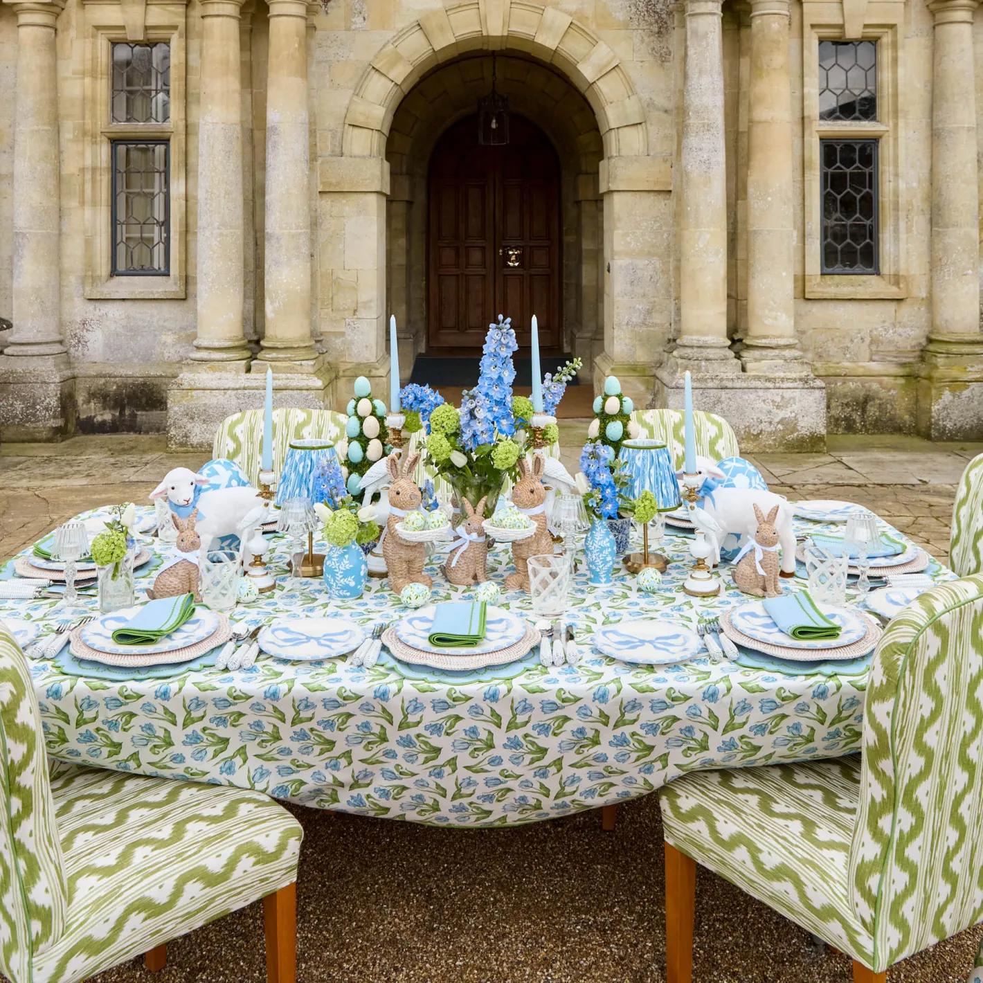 Summer Crockery | Starter Plates<Mrs. Alice Marilyn Blue Bow Starter Plates (Set of 4)