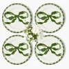 Starter Plates | Crockery Sets<Mrs. Alice Marilyn Forest Green Bow Starter Plates (Set of 4)