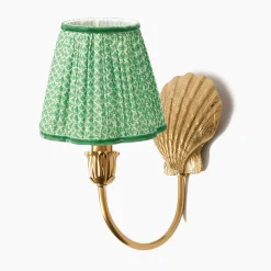 Rechargeable Table Lamps | Wall Lighting<Mrs. Alice Marina Rechargeable Wall Light with Green Lotus Shade (18cm)