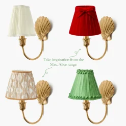 Rechargeable Table Lamps | Wall Lighting<Mrs. Alice Marina Rechargeable Wall Light with Green Lotus Shade (18cm)
