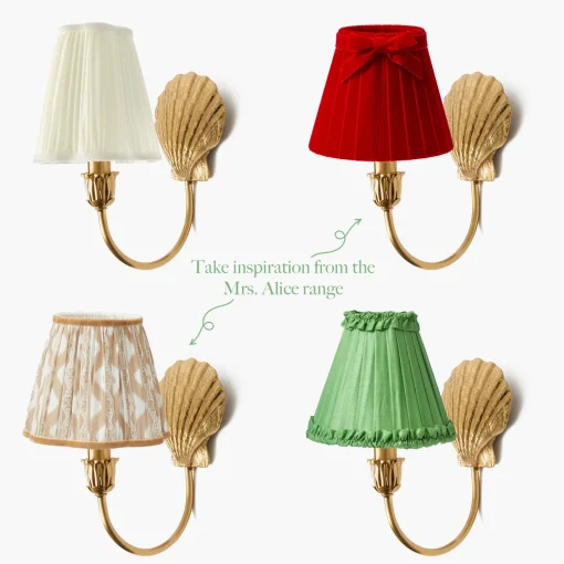 Rechargeable Table Lamps | Wall Lighting<Mrs. Alice Marina Rechargeable Wall Light with Green Lotus Shade (18cm)