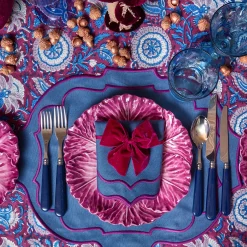Placemats<Mrs. Alice Marlene Blue & Purple Placemats (Set of 4)