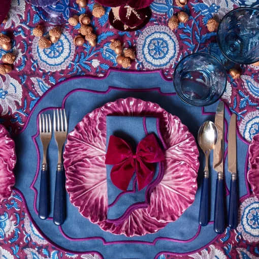 Placemats<Mrs. Alice Marlene Blue & Purple Placemats (Set of 4)