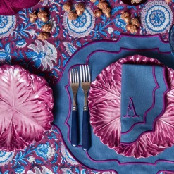 Placemats<Mrs. Alice Marlene Blue & Purple Placemats (Set of 4)