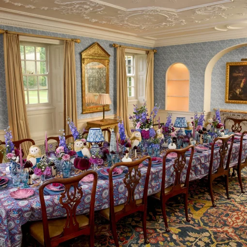 Placemats<Mrs. Alice Marlene Blue & Purple Placemats (Set of 4)
