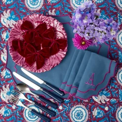 Placemats<Mrs. Alice Marlene Blue & Purple Placemats (Set of 4)