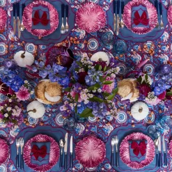 Placemats<Mrs. Alice Marlene Blue & Purple Placemats (Set of 4)