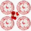 Crockery Sets<Mrs. Alice Martha Red Dinner & Starter Plates (Set of 8)