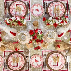 Crockery Sets<Mrs. Alice Martha Red Dinner & Starter Plates (Set of 8)
