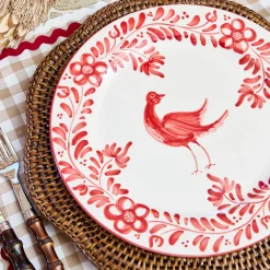 Crockery Sets<Mrs. Alice Martha Red Dinner & Starter Plates (Set of 8)