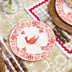 Starter Plates | Crockery Sets<Mrs. Alice Martha Red Starter Plates (Set of 4)