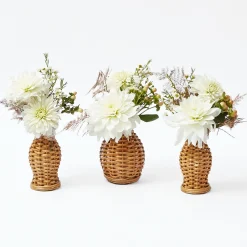 Vases | Vases & Planters<Mrs. Alice Mini Natural Rattan Vase (Set of 3)