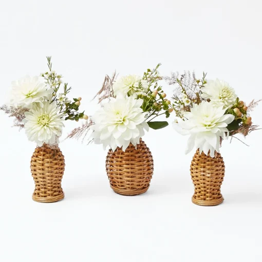 Vases | Vases & Planters<Mrs. Alice Mini Natural Rattan Vase (Set of 3)