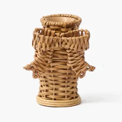 Vases | Vases & Planters<Mrs. Alice Mini Rattan Bow Vases (Set of 3)