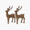 Christmas Decorations<Mrs. Alice Mini Rattan Reindeer (Pair) - 20cm