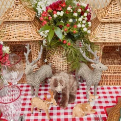 Christmas Decorations<Mrs. Alice Mini Rattan Reindeer (Pair) - 20cm