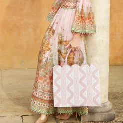 Mrs. Alice Tote Bags | For Her<Mrs. Alice Tote Bag (Pink Ikat)
