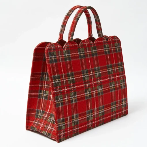Mrs. Alice Tote Bags<Mrs. Alice Tote Bag (Red Tartan)