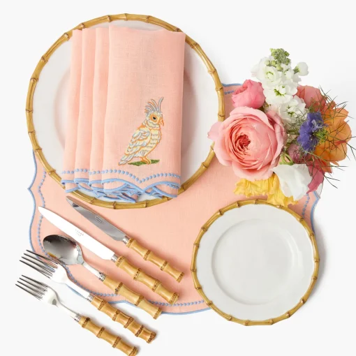 Summer Crockery | Crockery Sets<Mrs. Alice Nancy Bamboo Dinner & Starter Plates (Set of 8)