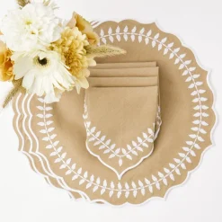 Napkins | For Her<Mrs. Alice Natural Laurel Napkins (Set of 4)