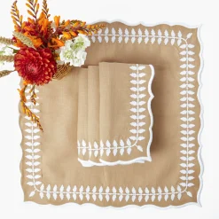 Napkins | For Her<Mrs. Alice Natural Laurel Napkins (Set of 4)