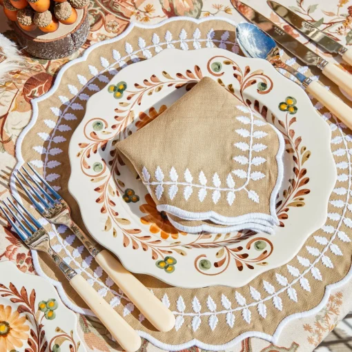 Napkins | For Her<Mrs. Alice Natural Laurel Napkins (Set of 4)