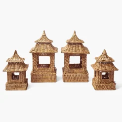 Year-round Decorations | Spring Decorations<Mrs. Alice Natural Rattan Pagoda Lantern Set