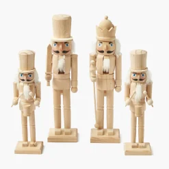 Christmas Decorations<Mrs. Alice Natural Wood Nutcracker Family