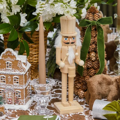 Christmas Decorations<Mrs. Alice Natural Wood Nutcracker Family