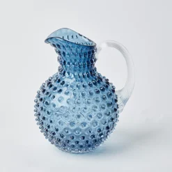 Glassware Sets | For The Homemaker<Mrs. Alice Navy Hobnail Glasses & Jug Set