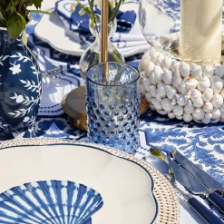 Glassware Sets | For The Homemaker<Mrs. Alice Navy Hobnail Glasses & Jug Set