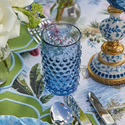 Glassware Sets | For The Homemaker<Mrs. Alice Navy Hobnail Glasses & Jug Set
