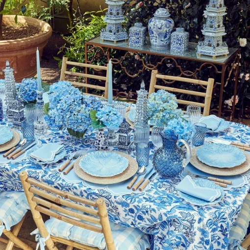 Glassware Sets | For The Homemaker<Mrs. Alice Navy Hobnail Glasses & Jug Set