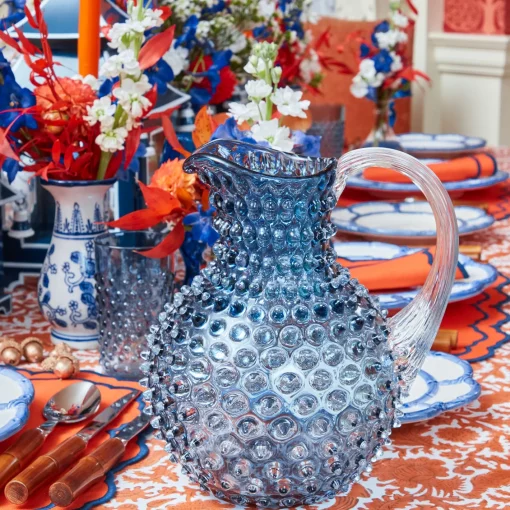 Jugs | For The Homemaker<Mrs. Alice Navy Hobnail Jug