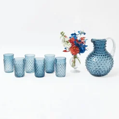 Jugs | For The Homemaker<Mrs. Alice Navy Hobnail Jug
