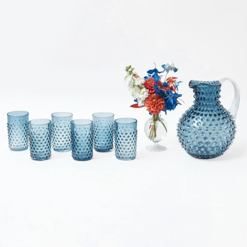 Jugs | For The Homemaker<Mrs. Alice Navy Hobnail Jug